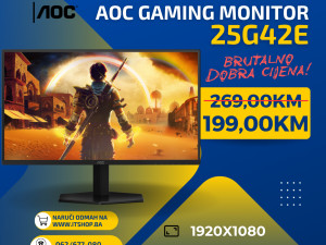 AOC Monitor 25G42E Gaming 24.5'' Full HD, 1ms, 180Hz, IPS