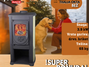 Kamin peć THALIA OKTA Bež