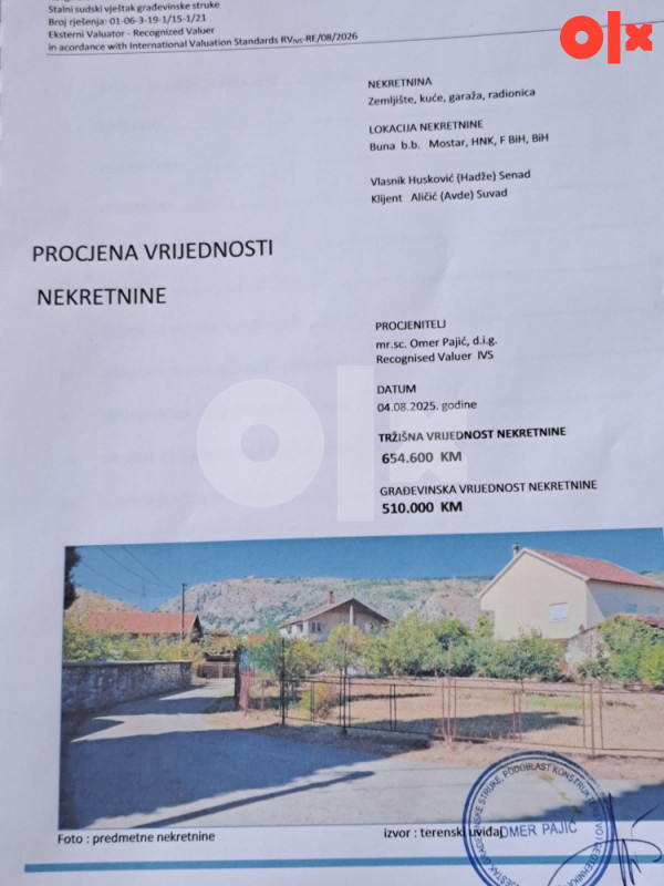 Dvije Kuce i Zemljište Mostar -BUNA 12