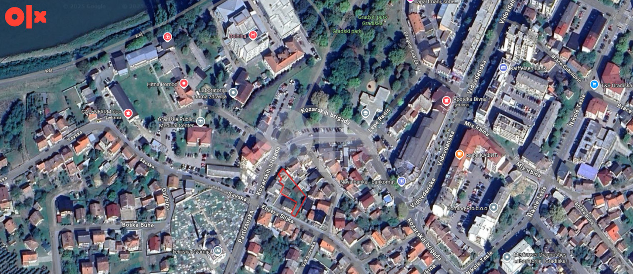 Zemljište Gradiška 607m2