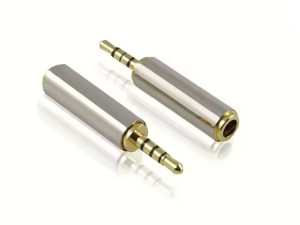 2.5mm male to 3.5mm female 4pin stereo audio adapter (18620)