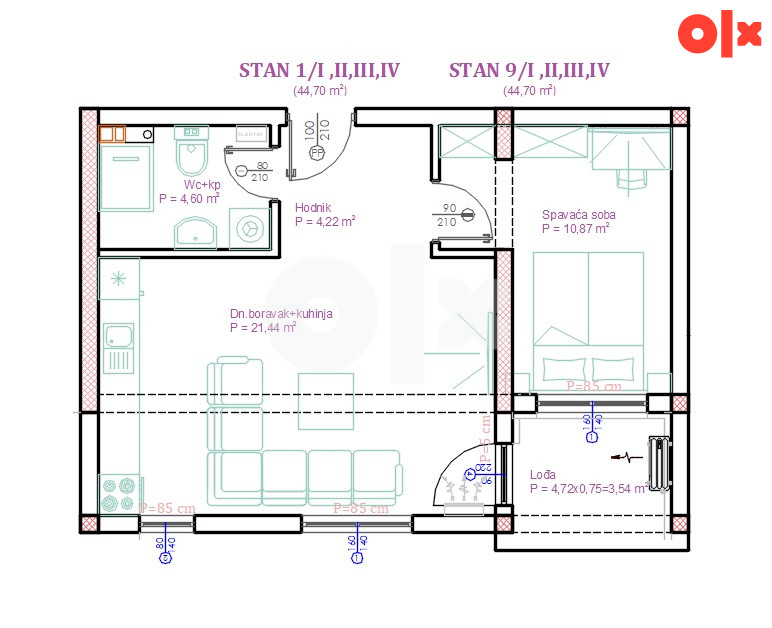Stan Živinice  od 40 do 70 m2 3