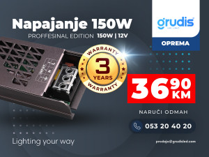 Napajanje 150W 12V 3 god garancija LED traka