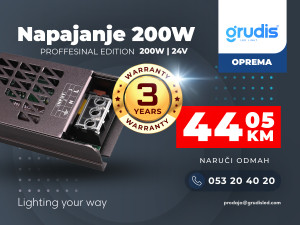 Napajanje 200W 24V 3 god garancija