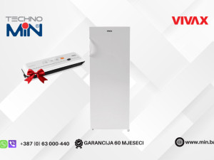VIVAX HOME Vertikalni Zamrzivač VF-157E W + Vakum mašina VS-1103