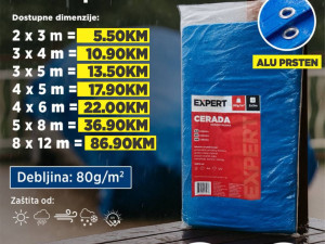 Expert cerada prekrivač vodootporna sa nitnama sve dimenzije