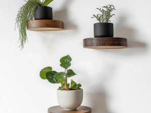 Dekorativna drvena zidna polica Raf283