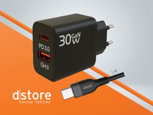 REDLINE Punjač sa USB-C kablom,  1 x USB-A, 1 x  dstore