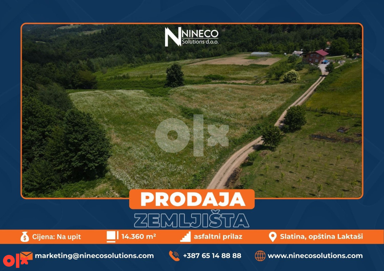ZEMLJIŠTE - SLATINA - 14.360 m2 (Opština Laktaši)