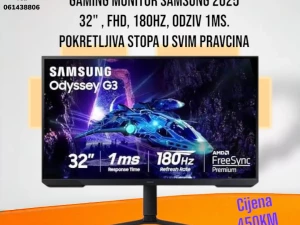 Monitor Gaming 32", 180Hz Samsung Odissey G3
