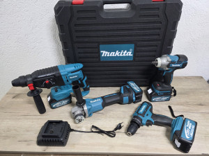Aku set 4 u 1 4/1 MAKITA Aku bušilica brusilica hiltovka odvijač