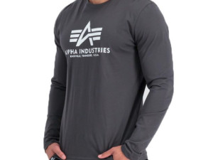 Majica, ALPHA Basic LS vintage grey