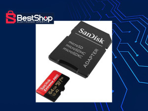 Micro SD SanDisk SDXC 64GB Extreme Pro 200MB/s A2 C10 V30 sa adap