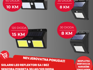 GIGA.BA SOLARNI LED PANEL REFLEKTORI SA I BEZ SENZORA
