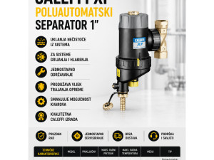 Caleffi XF poluautomatski separator 1" 577600