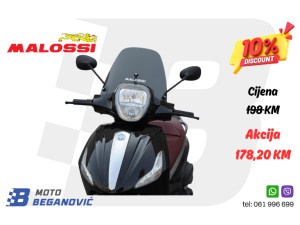 MALOSSI vjetrobran/vizir Piaggio Beverly 300/350 ccm