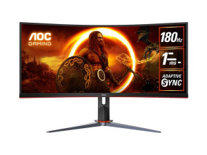 AOC Monitor Gaming CU34G2XP 34'' Curved 3440x1440, 180Hz, 1ms