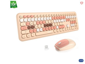 Retro set bežična tastatura i miš MOFII 666 bež 043736