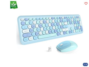 Retro set bežična tastatura i miš MOFII 666 plava 043738