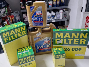 PASSAT 8 MALI SERVIS LIQUI MOLY 5W30 FILTERI MANN