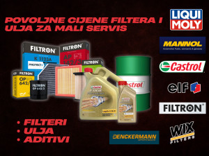 Mali servis za sva vozila ulja filteri aditivi