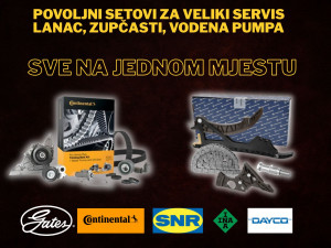 Set zupcastog set lanca veliki servis vodena pumpa