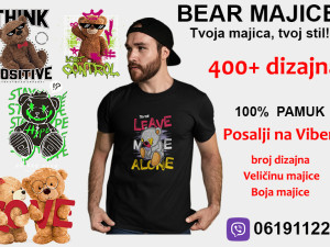 Muska Zenska Unisex Majica Majice sa Stampom Bear Medvjedic