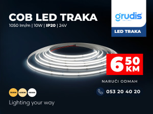 LED TRAKA COB 480 LEDs 10W, 3000K, 4000K, 6000K 24V, IP20