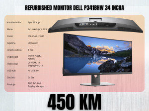 REFURBISHED Monitor Dell P3418HW