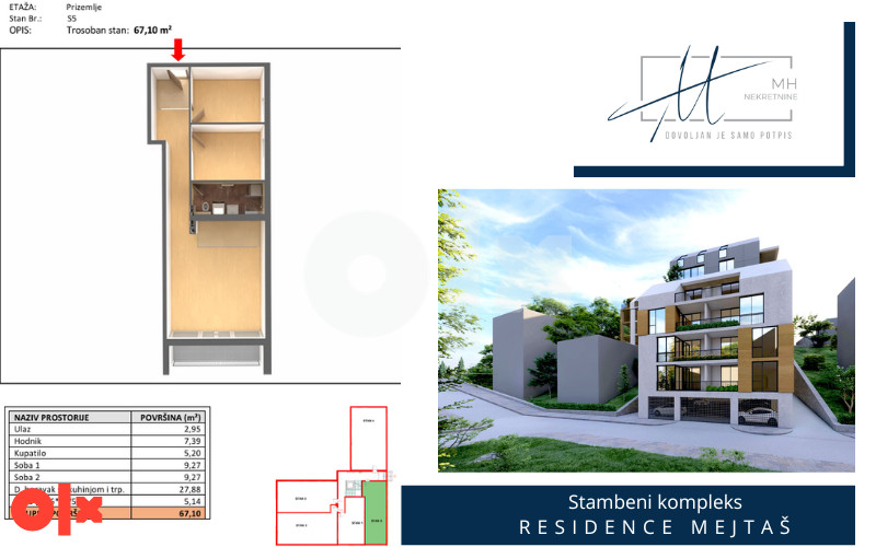 Mejtaš | Stan 67,10m2 | Novogradnja 10