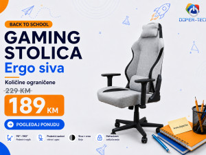 Gaming stolica Ergo siva DOPER B2S