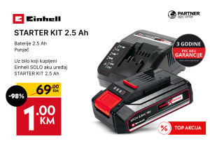 Einhell set brzi punjač PXC i baterija 18V/2.5Ah/60min