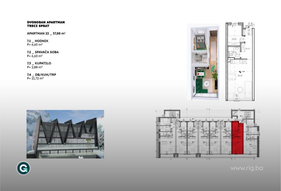DVOSOBAN APARTMAN / NOVOGRADNJA STELLA / Bjelašnica / PRODAJA 9