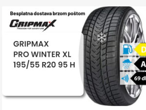 195/55 R 20 95H XL GRIPMAX PRO WINTER