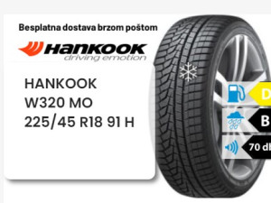 225/45 R 18 91H HANKOOK W320 MO