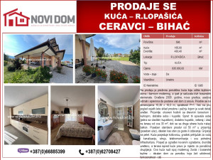 PRODAJE SE - Kuća - Radoslava Lopašića - BIHAĆ