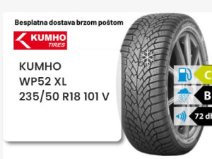 235/50 R 18 101V XL KUMHO WP52+