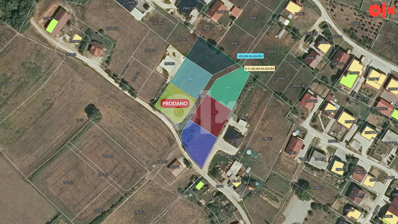 Prodaja 6 građevinskih parcela - Zagrad, Velika Kladuša