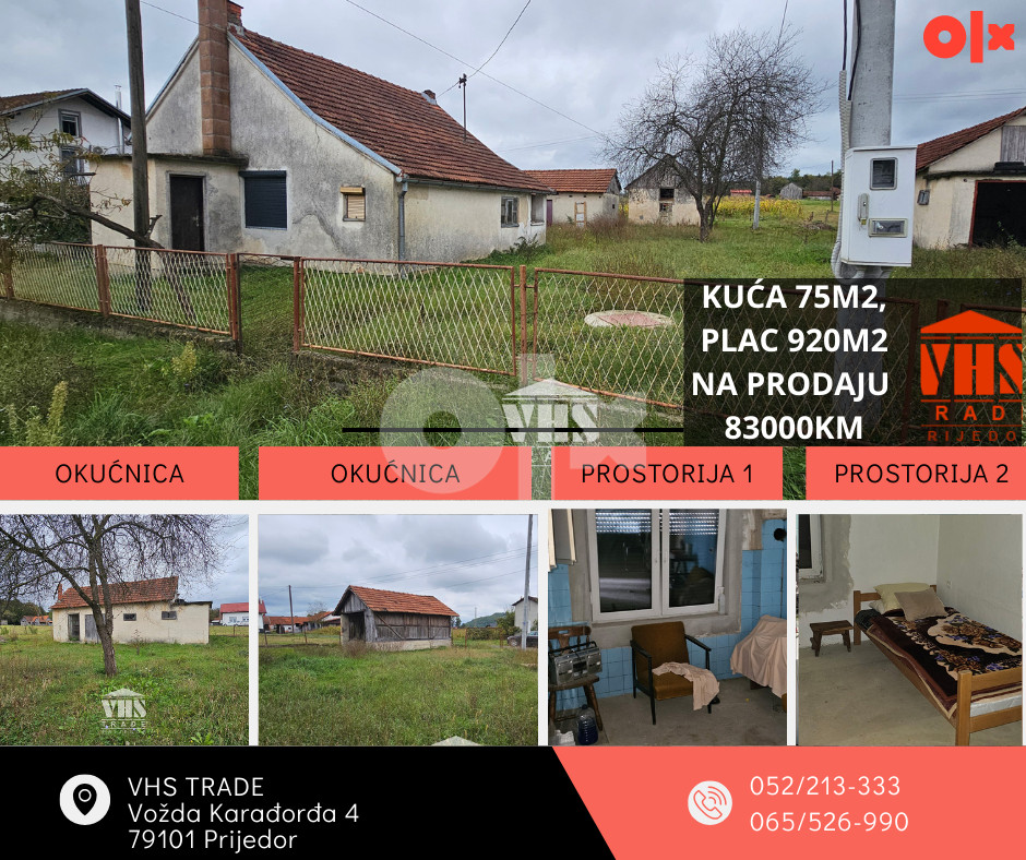 Kuća Prijedor 75m2