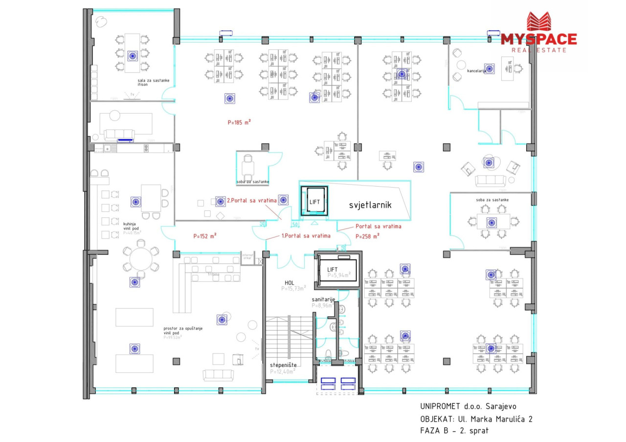 MY SPACE/ Poslovni prostor/ Socijalno/ UNIPROMET/ 337 m2 33