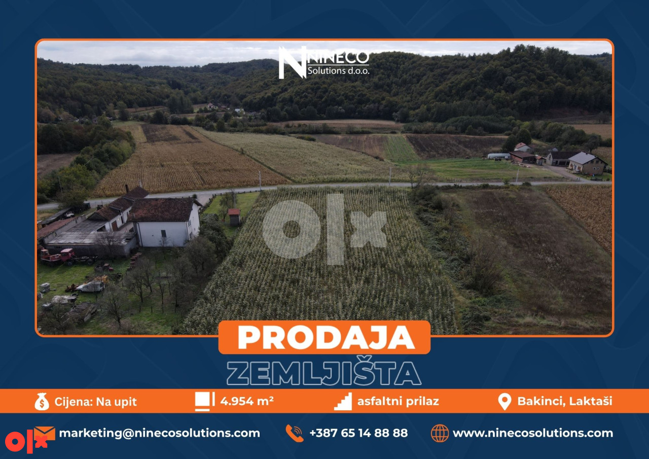 ZEMLJIŠTE - BAKINCI - 4.954 m2 (Opština Laktaši)