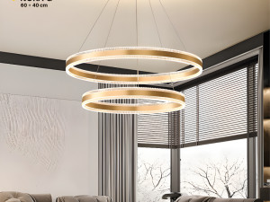 LUSTER SAFELUX NORA-G - GOLD - 60+40 CM - 3 OSVJETLJENJA