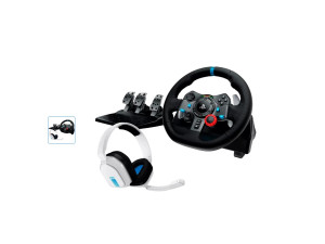 Logitech G29 Driving Force Racing Wheel + Astro A10 White headset