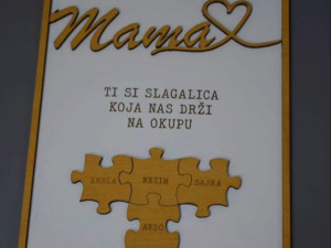 Drvena dekoracija/čestitka