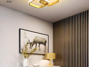 LUSTER PLAFONJERA SAFELUX ST06-G - ZLATNA - 3 BOJE OSVJETLJENJA