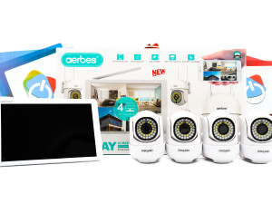 Video nadzor set 4-kanalni sa ekranom Aerbes AB-JK36 WiFi DOPER