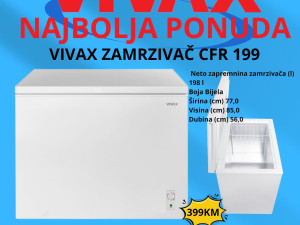AKCIJA VIVAX zamrzivač CFR-199 Skrinja horizontalni zamrzivac