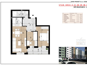 Stan Doboj 60.09m2 SPO Bulevar 4- lamela 2