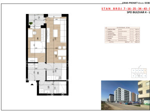 Stan Doboj 45.62m2 SPO BULEVAR- lamela 1