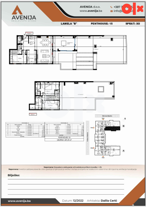 Avenija, Penthouse (207,25m2), Sarajevo - Novi Grad 10